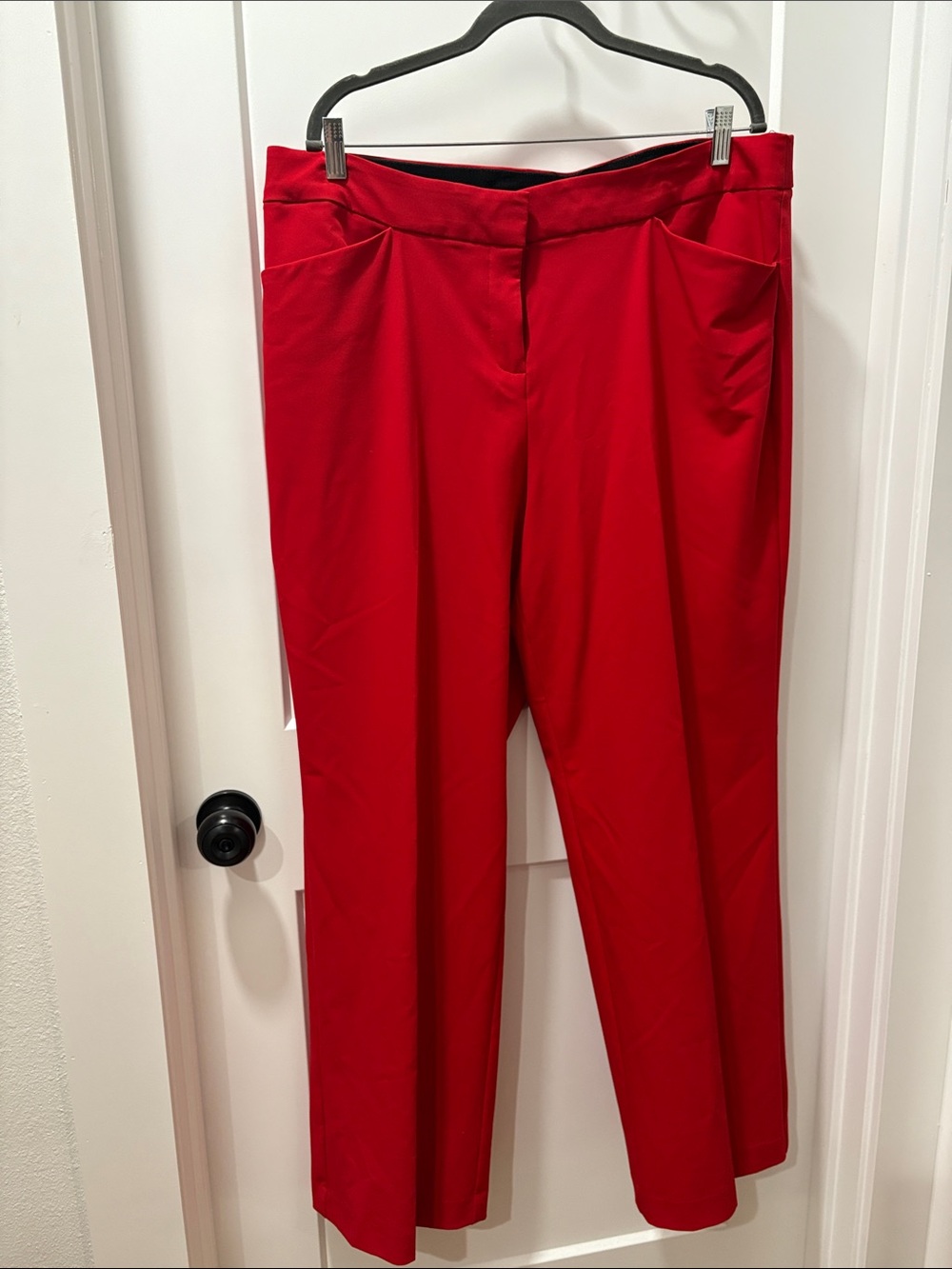 Worthington Red Straight-Leg Dress Pants